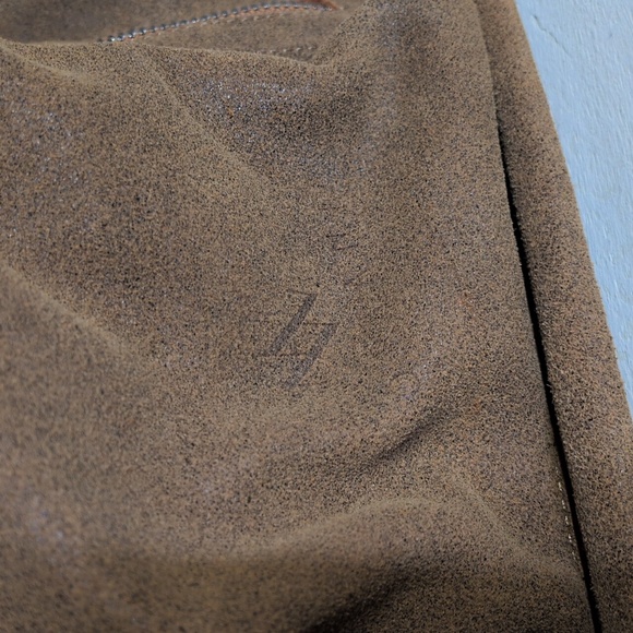 Nortani Brown Suede Leather Shoulder Bag, Convertible Hobo, NWT - Picture 5 of 10